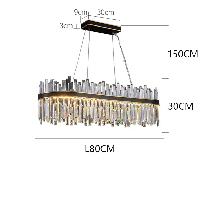 DecorBites™ Crystal Chandelier Pendant Light for Living Room Bedroom Ceiling, Luxury Indoor Lighting