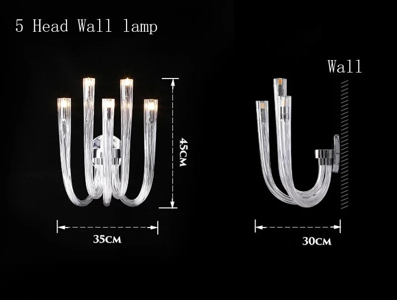 DecorBites™ Glass Chandelier LED Hanging Light for Living Room Bedroom Dining Room - 2024 Collection.