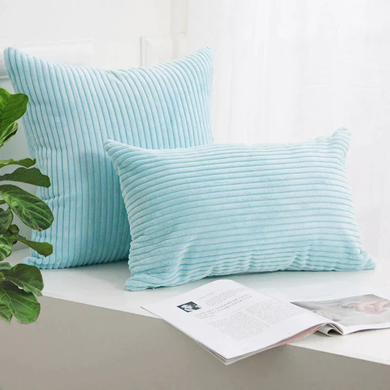 DecorBites™ Corduroy Striped Cushion Cover 30-60cm Soft Comfortable Throw Pillow Case Home Decor