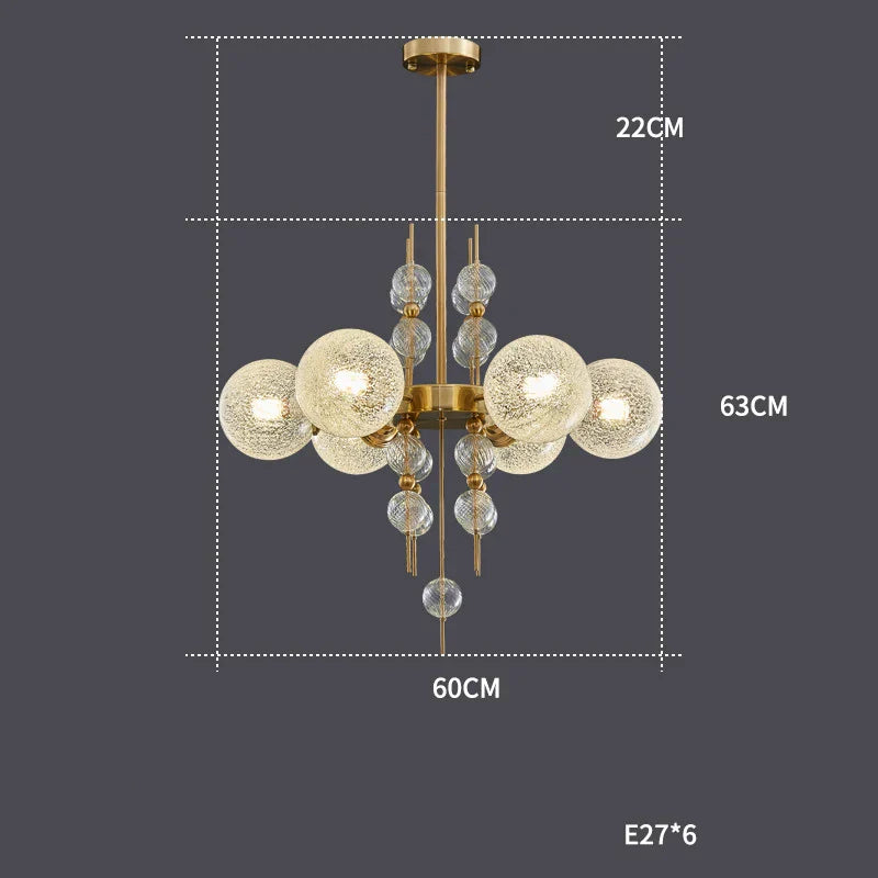 DecorBites™ Gold Chrome Bubble Ceiling Chandelier: 2025 Trend Hanging Lamps for Living Room