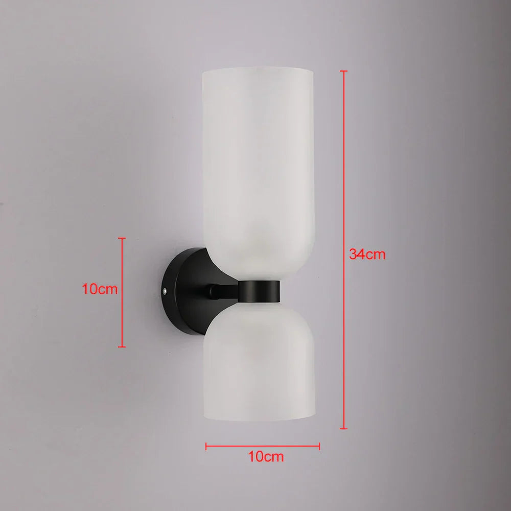 DecorBites™ Glass Shade Wall Lamp: Modern Minimalist Art Lighting for Bedroom, Corridor, Staircase