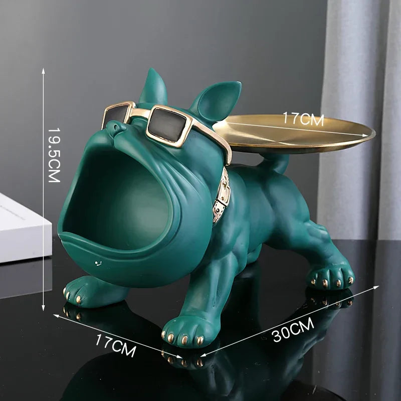 DecorBites™ Bulldog Figurine Storage Box Resin Craft Home Decor Sculpture Ornament