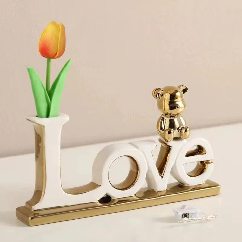 DecorBites™ Love Bear 3D Ceramic Christmas Decoration Ornaments Festive Gift