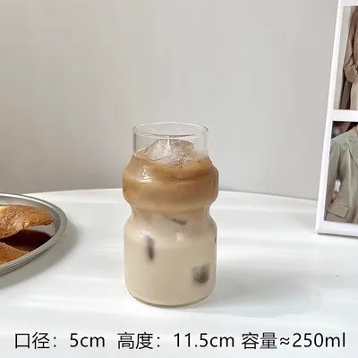DecorBites™ Borosilicate Glass Cups for Milk, Juice, Tea, Coffee - Heat-resistant & Stylish