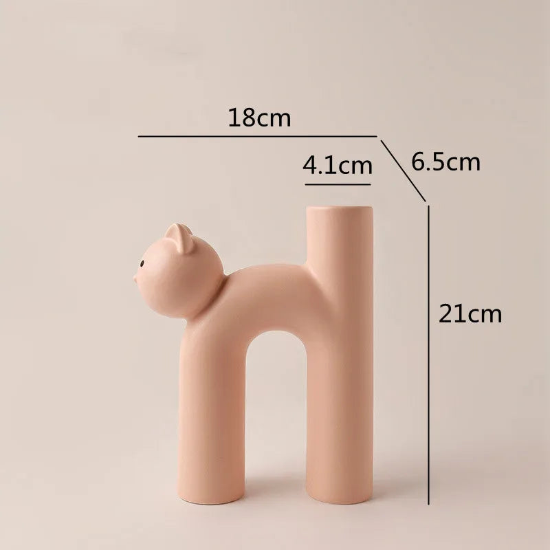 DecorBites™ Cathead H-Shaped Tube Vase for Flower Hydroponics Arrangement