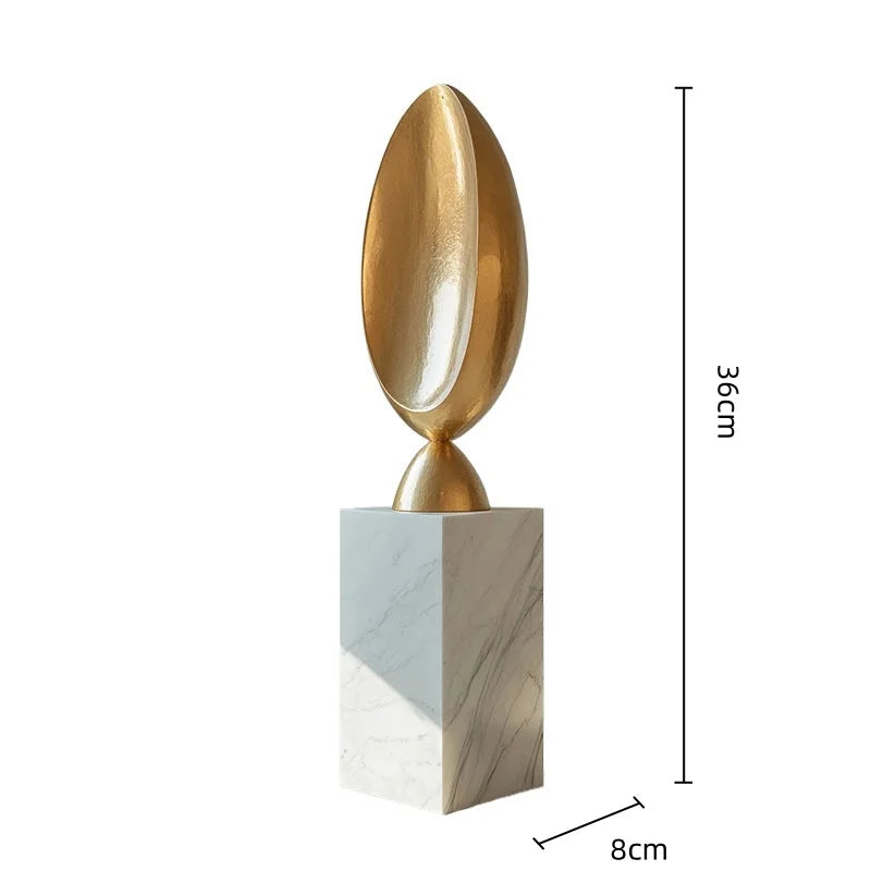 DecorBites™ Golden Geometric Tree Hole Sculpture Ornaments for Home Decor