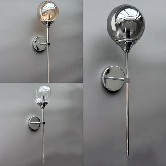DecorBites™ Golden Glass Ball Wall Sconce: Modern Nordic Metal Lighting for Living Room
