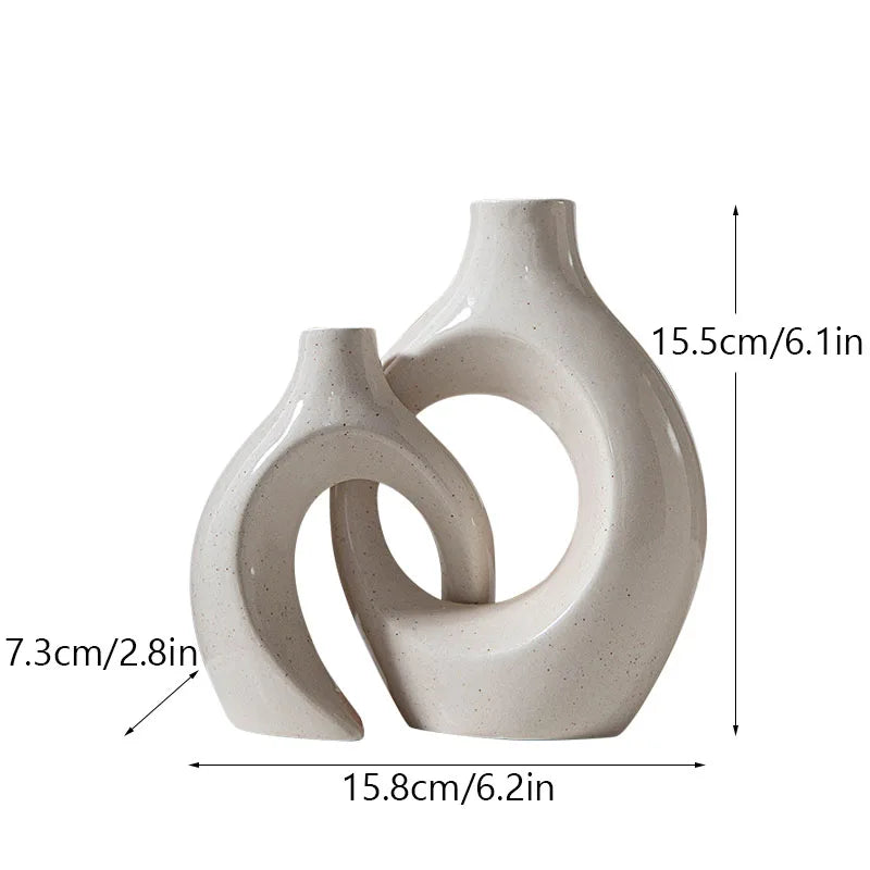 DecorBites™ Ceramic Donut Candle Holder for Home Decor and Table Centerpiece