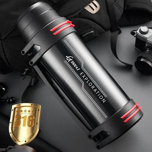 DecorBites™ Stainless Steel Travel Kettle - Hot Water Thermos Bottle