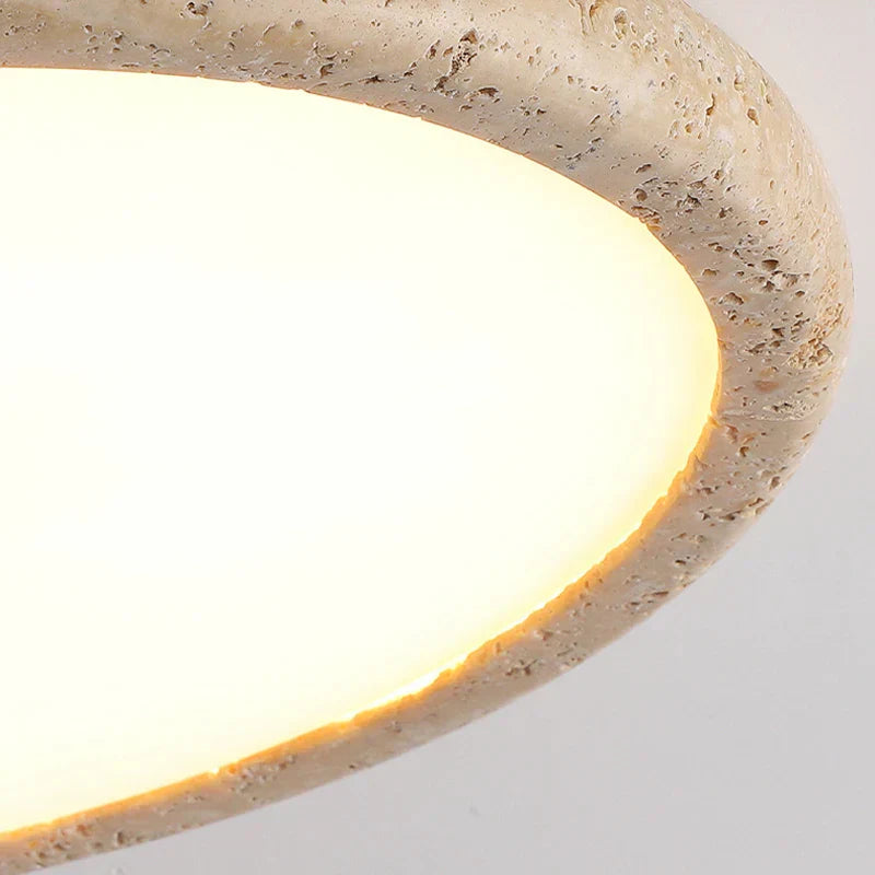 DecorBites™ Golden Black Brass LED Ceiling Lamp Marble Finish Flush Mount Light