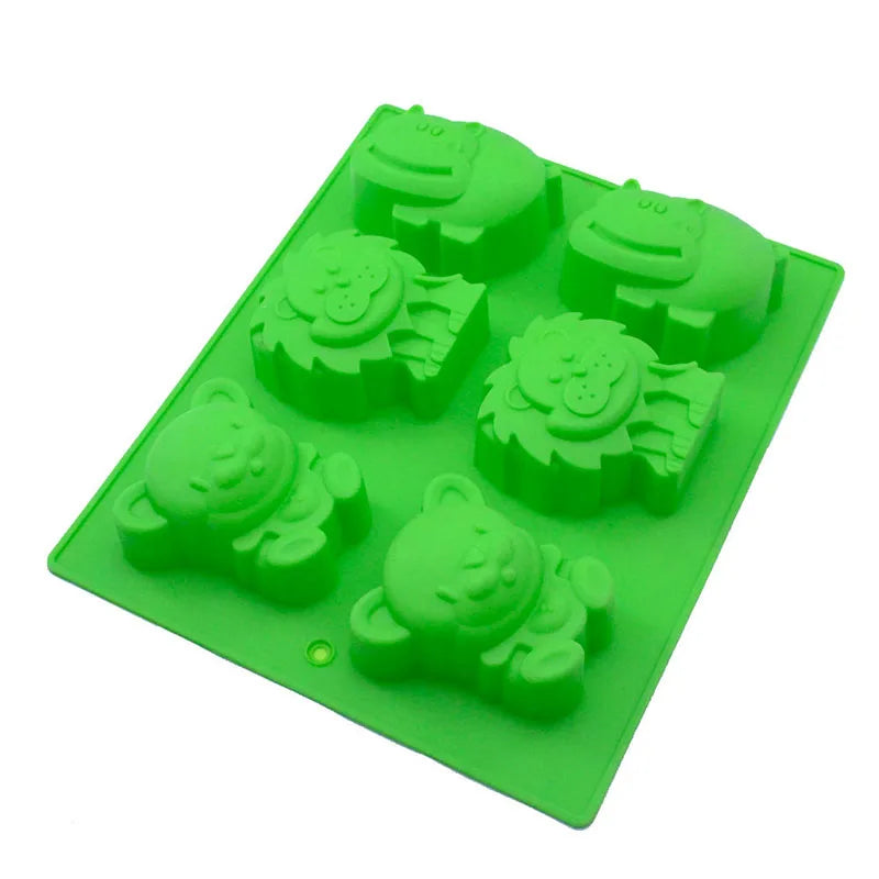 DecorBites™ Lion Hippo Silicone Mold: DIY Baking Chocolate Fondant Mold