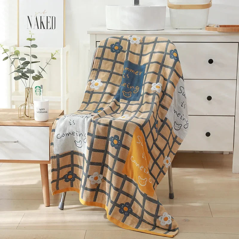 DecorBites™ Cotton Bath Towel - Soft & Absorbent 80x160cm - Large & Luxurious