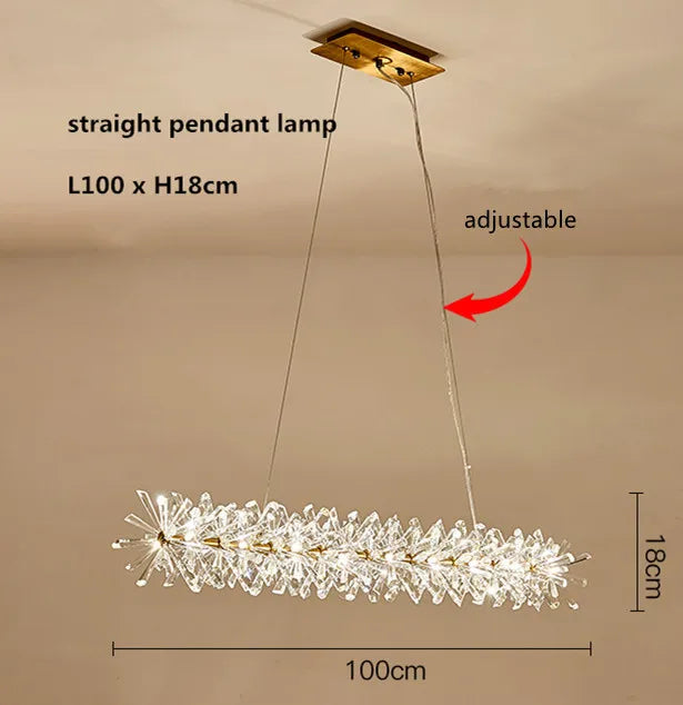 DecorBites™ Crystal Flower Chandelier: Nordic Luxury Lighting for Home Decor & Restaurant