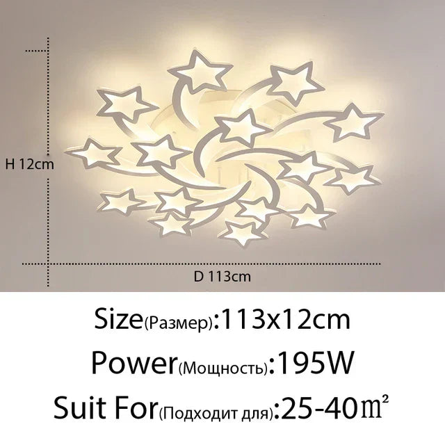 DecorBites™ LED Acrylic Chandelier Lights with Remote for Home Indoor Lighting