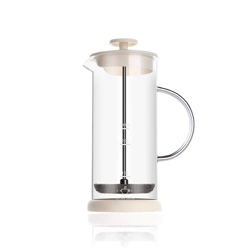 DecorBites™ Glass Espresso Coffee Maker Milk Hand Foam Mixer Blender