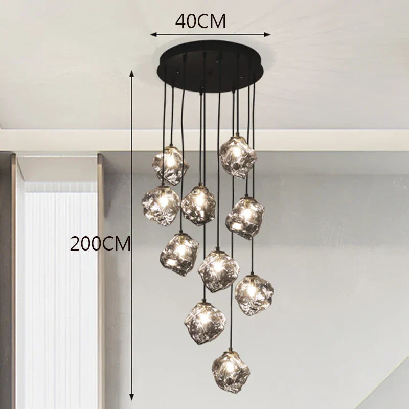 DecorBites™ LED Pendant Staircase Chandeliers Hanging Light Indoor Lighting