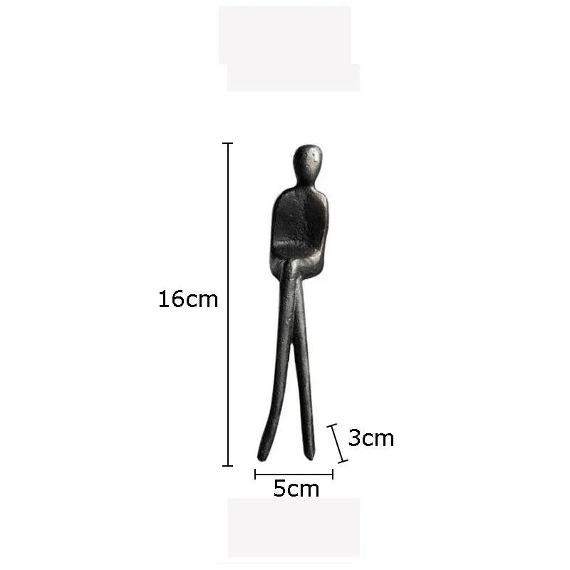 DecorBites™ Gold Plated Figure Sculpture Set | Abstract Desk Decoration | Character Statue