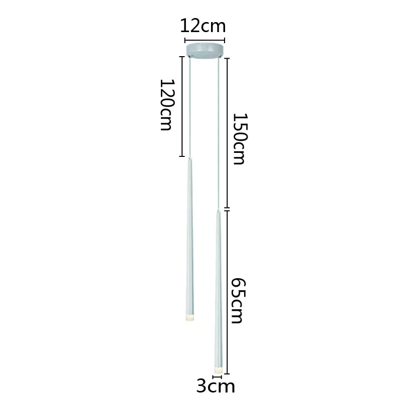 DecorBites™ LED Minimalist Pendant Lamp - Black/White for Bedroom, Dining, Coffee Shop Lighting