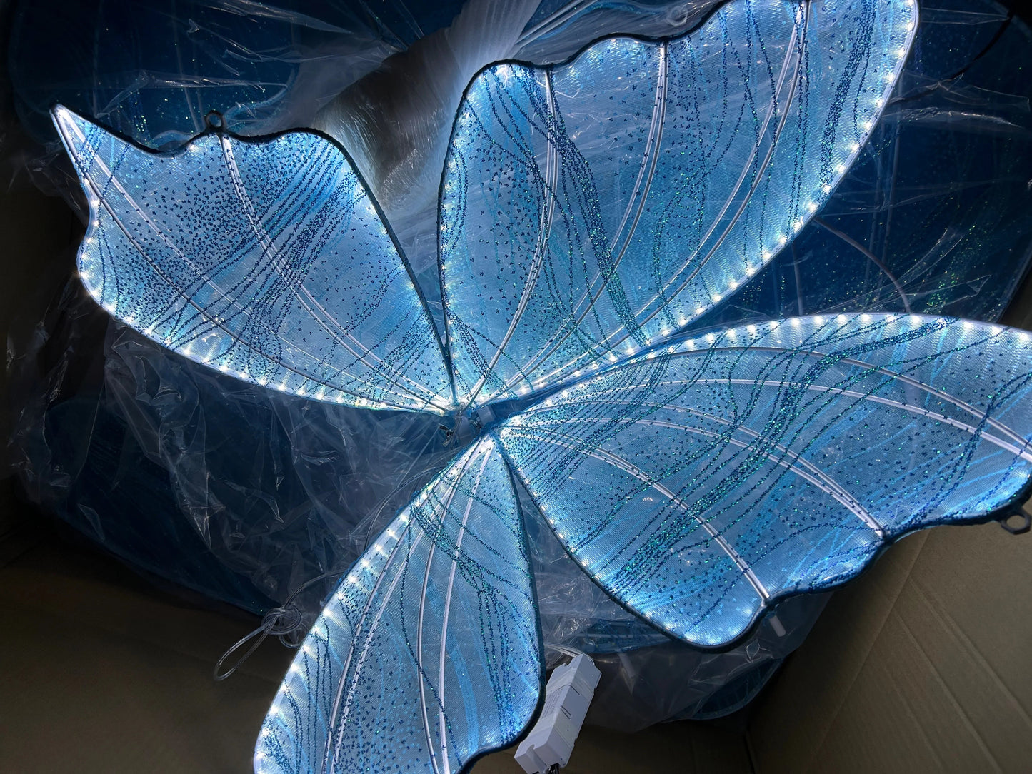 DecorBites™ Blue Lace LED Butterflies Lamp for Romantic Wedding Decor