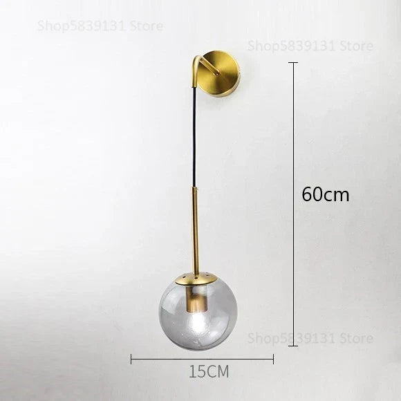 DecorBites™ Glass Ball Wall Lamp - Nordic Retro LED Lighting Fixture