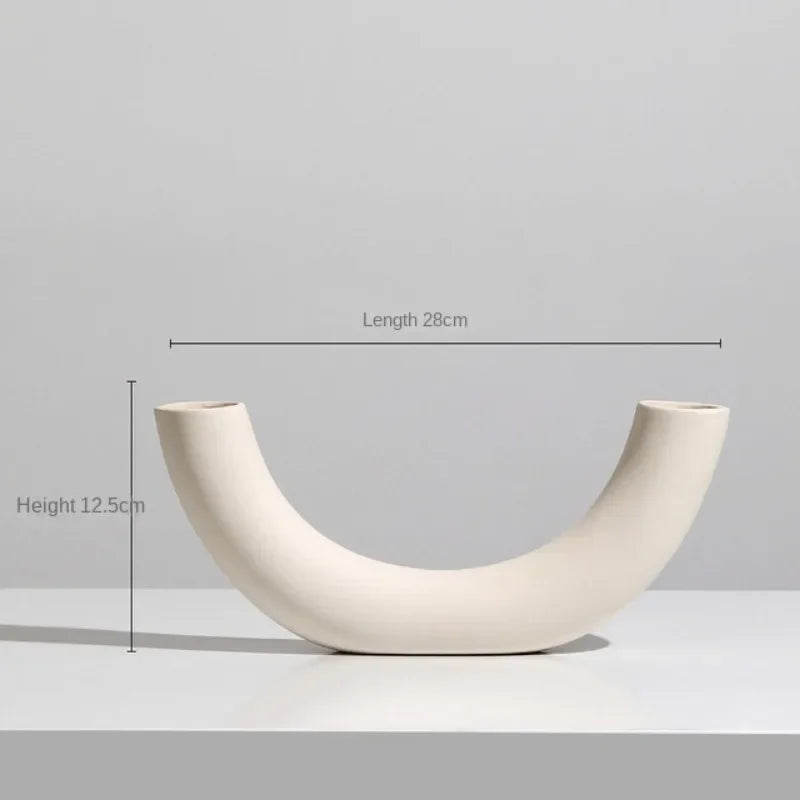 DecorBites™ Ceramic Art Vase: Modern, Simple, & Elegant Home Décor Ornaments for Living Room & Bedroom