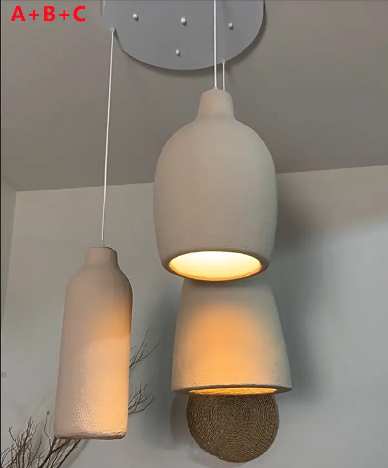 DecorBites™ Cement Chandelier Light: Designer Home Decor for Living Room, Bedroom, and Bar
