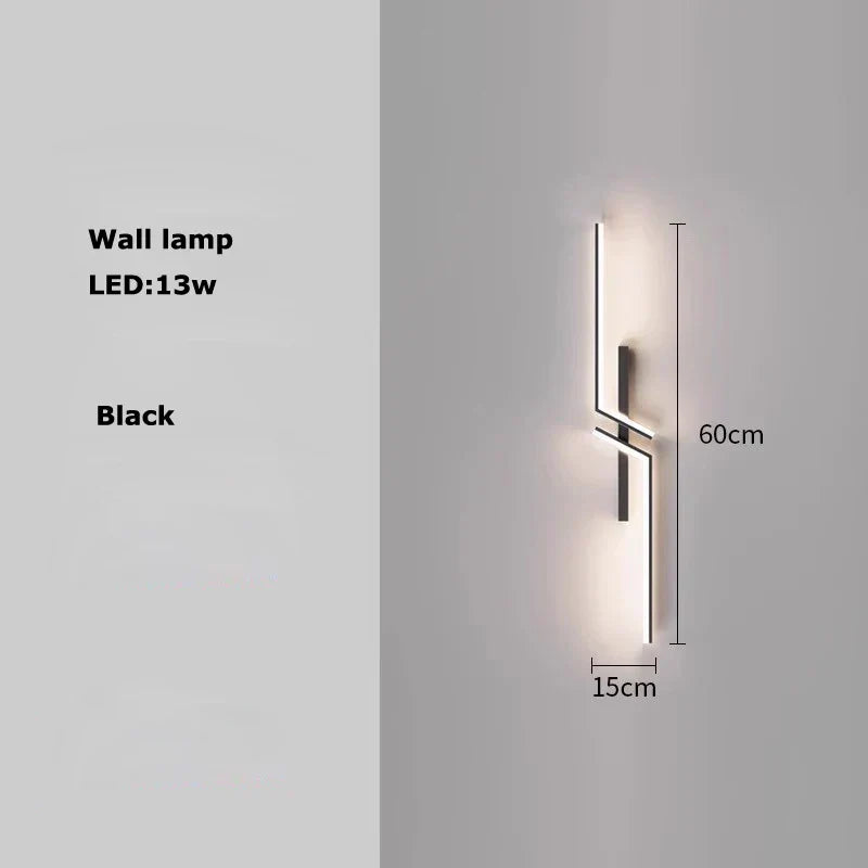 DecorBites™ Black Gold Geometric LED Chandelier - Postmodern Indoor Hanging Lamps for Living Room
