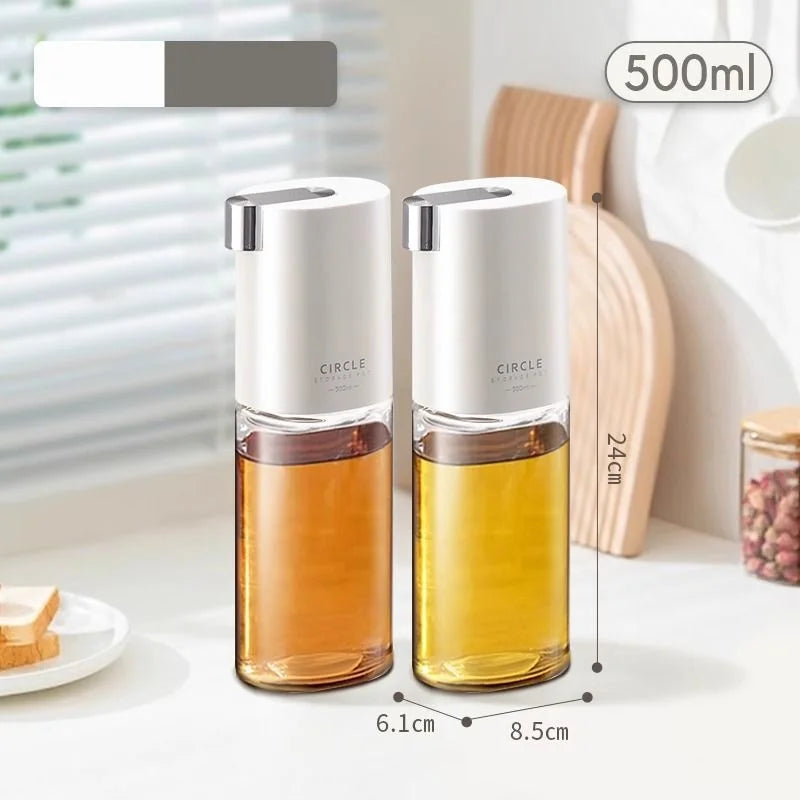 DecorBites™ Automatic Glass Oil Pot Seasoning Bottle - Kitchen Cooking Vinegar Dispenser