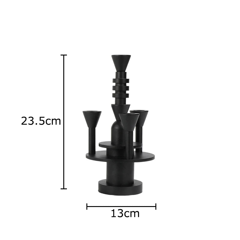DecorBites™ Frosted Metal Candle Holder for Romantic Dining Table Decor