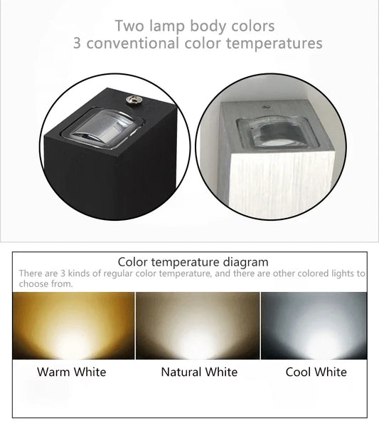 DecorBites™ LED Up Down Wall Lamp 6W Aluminum IP65 Indoor Outdoor Light Fixtures