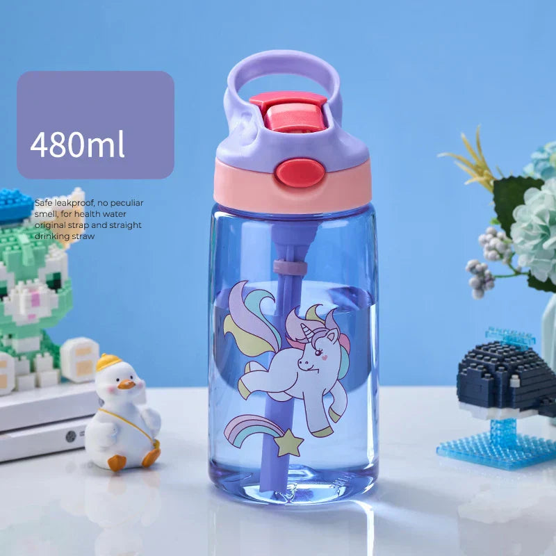 DecorBites™ Kids Anti-fall Straw Cup - Portable Water Bottle for School & Summer