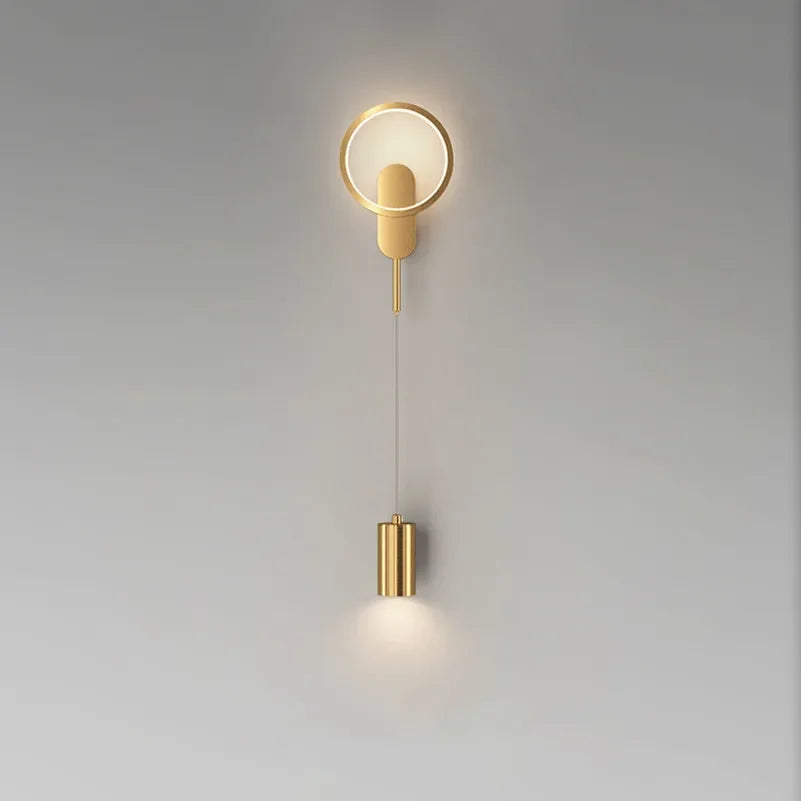 DecorBites™ LED Moon Wall Light American Style Bedroom Decor Copper Wall Lamp