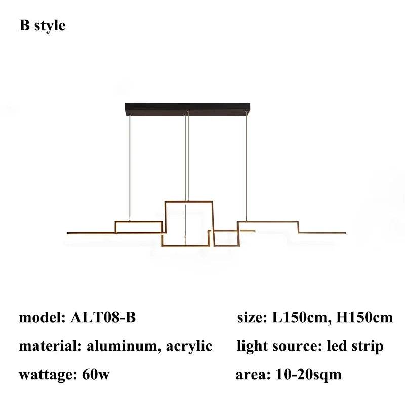 DecorBites™ Geometric LED Pendant Lights for Dining Room Kitchen Bar Home Decor