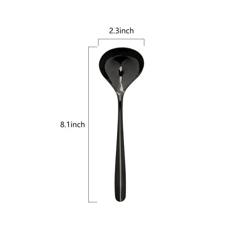 DecorBites™ 304 Stainless Steel Small Gravy Ladle - 21cm/8.1inch | Dishwasher Safe Sauce Spoon