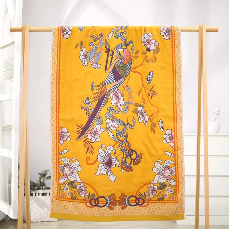 DecorBites™ Boho Cotton Gauze Bath Towel - Quick-Dry & Large Wrap