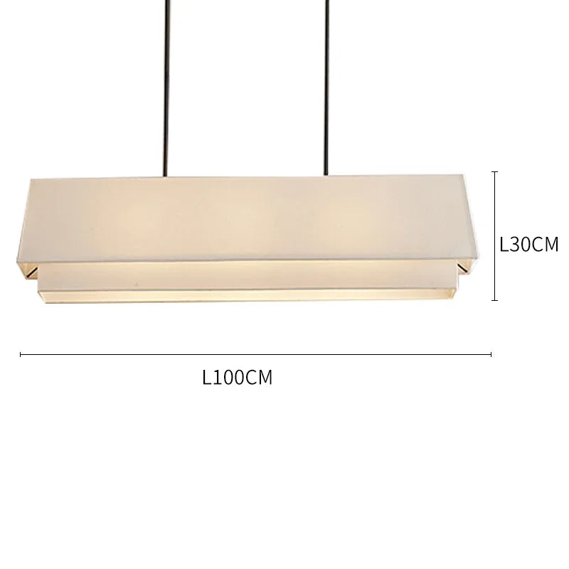 DecorBites™ Japanese Style Tiered Pendant Lamp: Minimalist Fabric Shade for Living Room & Kitchen Counter
