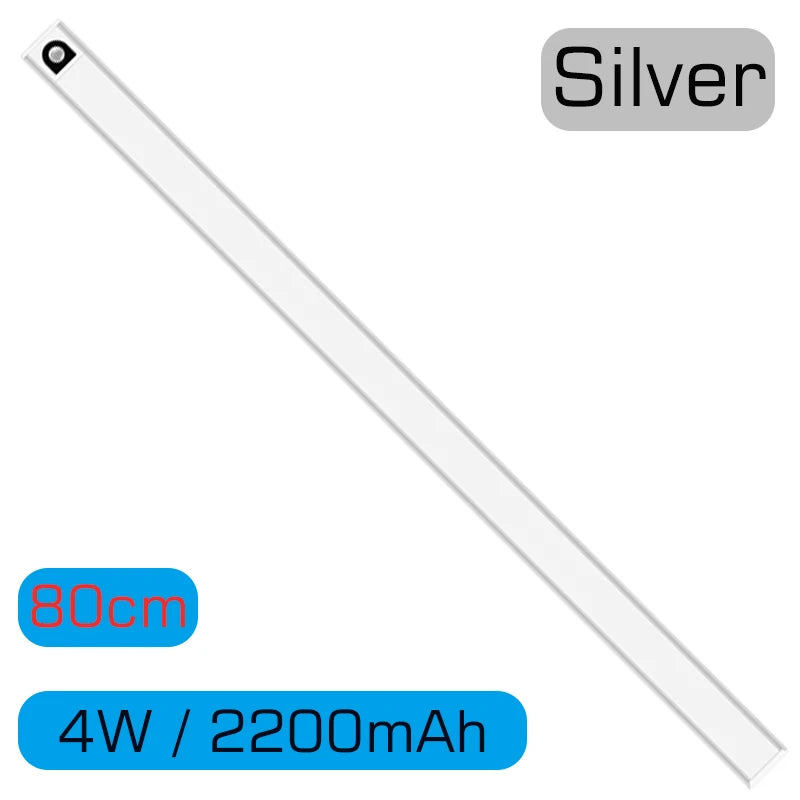 DecorBites™ LED Cabinet Light Bar: Motion Sensor, Aluminium, Long Strip, Magnet, Kitchen Closet Wardrobe