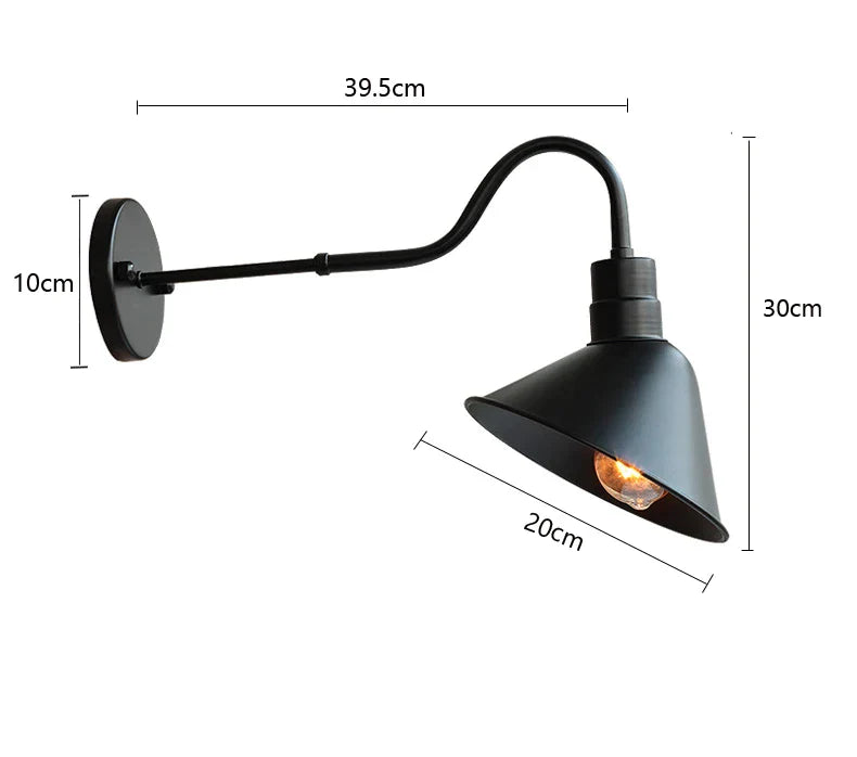DecorBites™ Industrial Outdoor Wall Lamp for Porch Garden Light Stair Bedroom Lighting