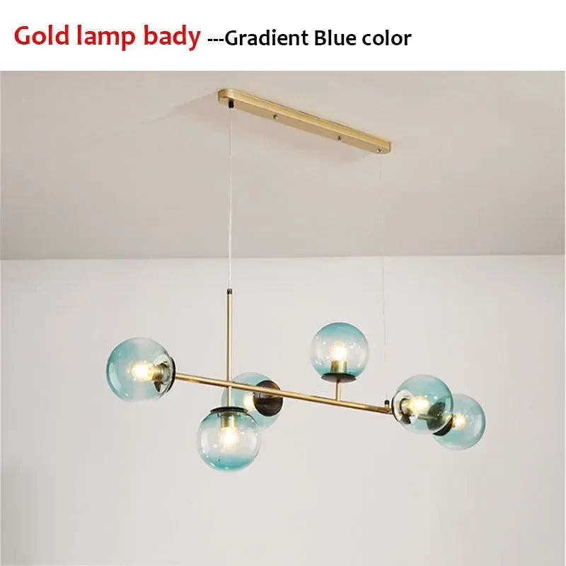 DecorBites™ Glass Ball LED Pendant Light Modern Chandelier for Living Room Decor