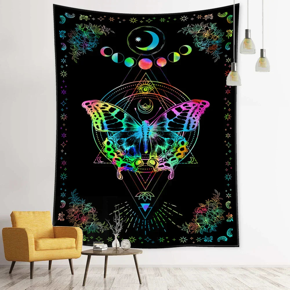 DecorBites™ Geometric Butterfly Tapestry Wall Hanging for Bohemian Home Decor