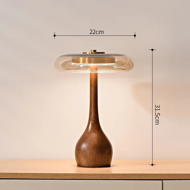 DecorBites™ Andi Walnut Table Lamp for Living Room Bedroom Study Hotel Creative French Style