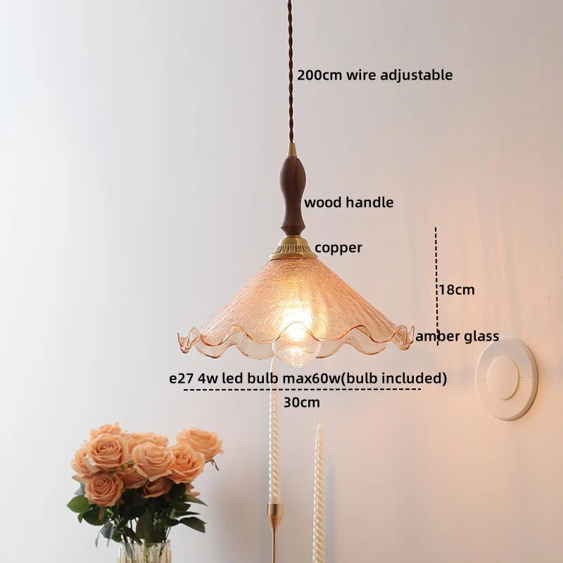 DecorBites™ Gray Glass LED Pendant Lamps, Nordic Modern Design for Bedroom, Living Room Lighting Fixtures