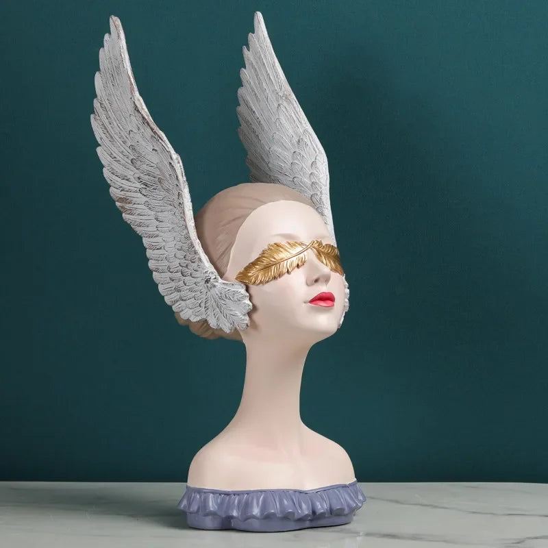 DecorBites™ Angel Girl Statue with Dreams, Room Decor Sculptures, Birthday Gift