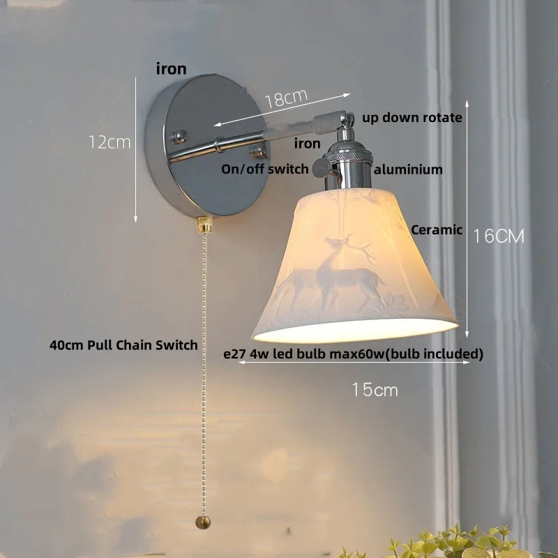 DecorBites™ Clear Glass LED Wall Lamp, Up Down Rotate, Dining Aisle Bar Light