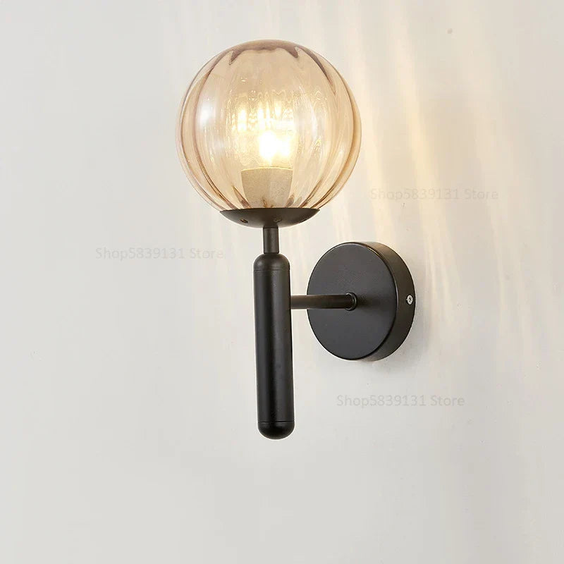 DecorBites™ Glass Ball Wall Lamp: Modern Metal Wall Lights for Home Living Room Bedroom Decoration