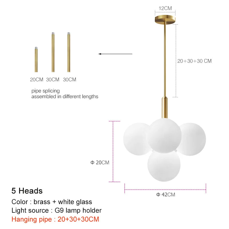 DecorBites™ Glass Globe Pendant Lamp: Modern Luxury for Home Decor & Restaurant Lighting