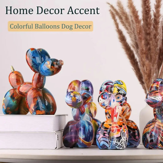 DecorBites™ Colorful Balloon Dog Statue | Modern Home Desktop Decoration
