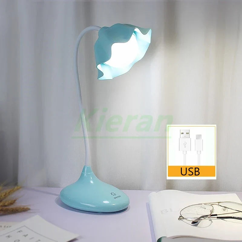 DecorBites™ Lotus Floor Lamp: Modern LED Desk Lamp for Bedroom Study Living Room