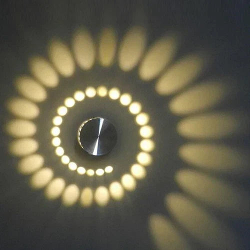 DecorBites™ Aluminum Spiral LED Wall Lamp for Bedroom and Living Room