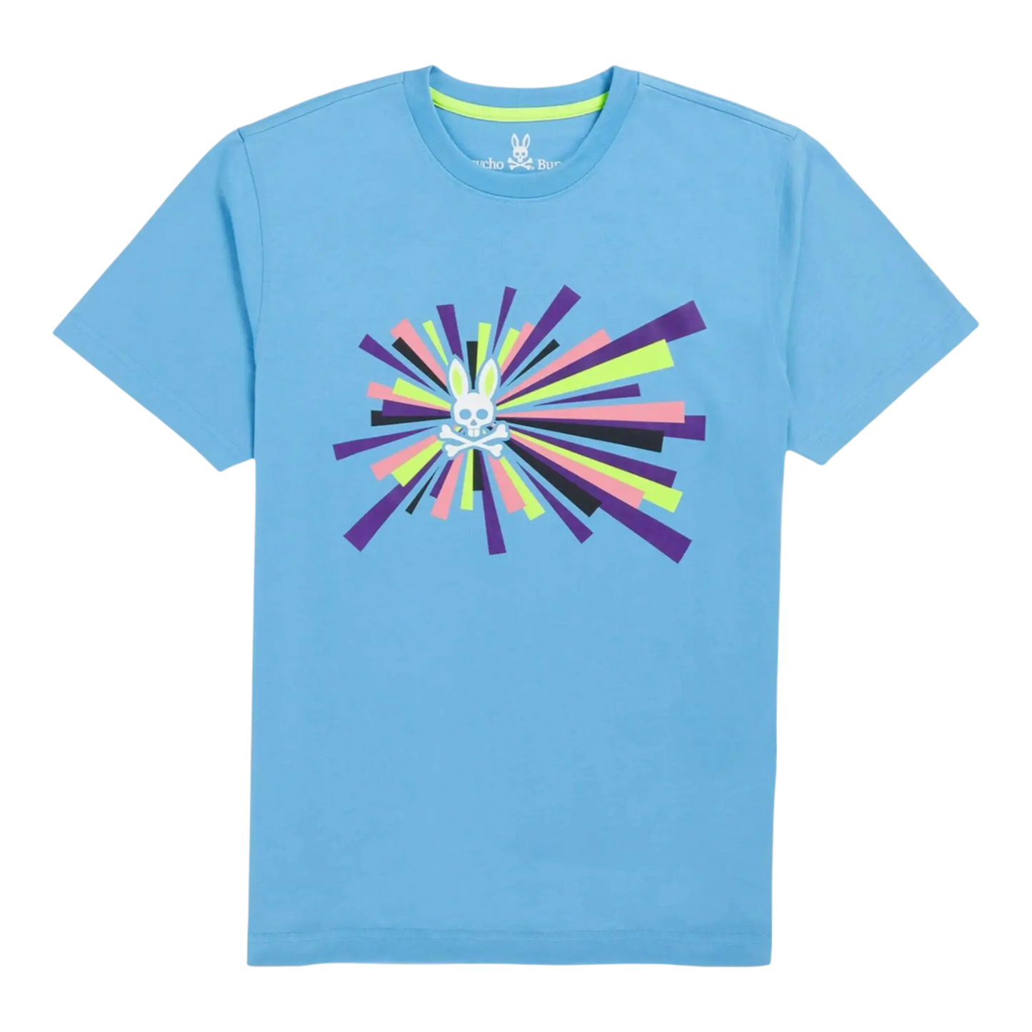 Psycho Bunny Shubert Graphic Men T‑Shirt Cornflower